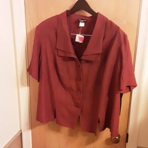 Cimmaron rust color button down shirt size 20